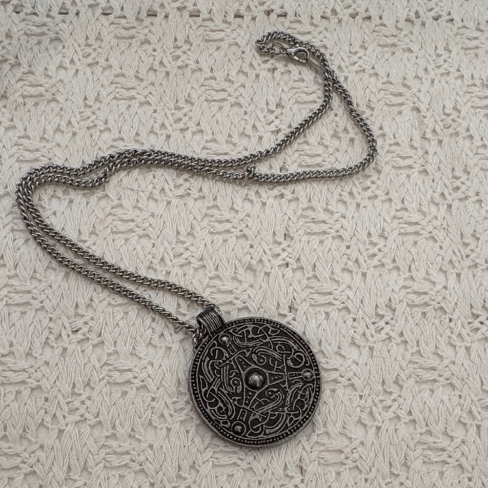 Intricate Silver Pendant Necklace